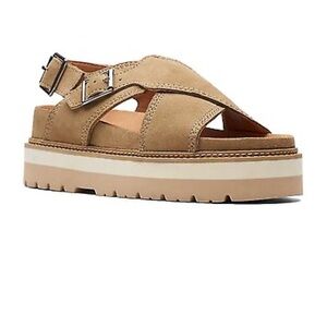 CLARKS ORIANNA ROAM DARK SAND SANDALS BRAND NEW 9.5